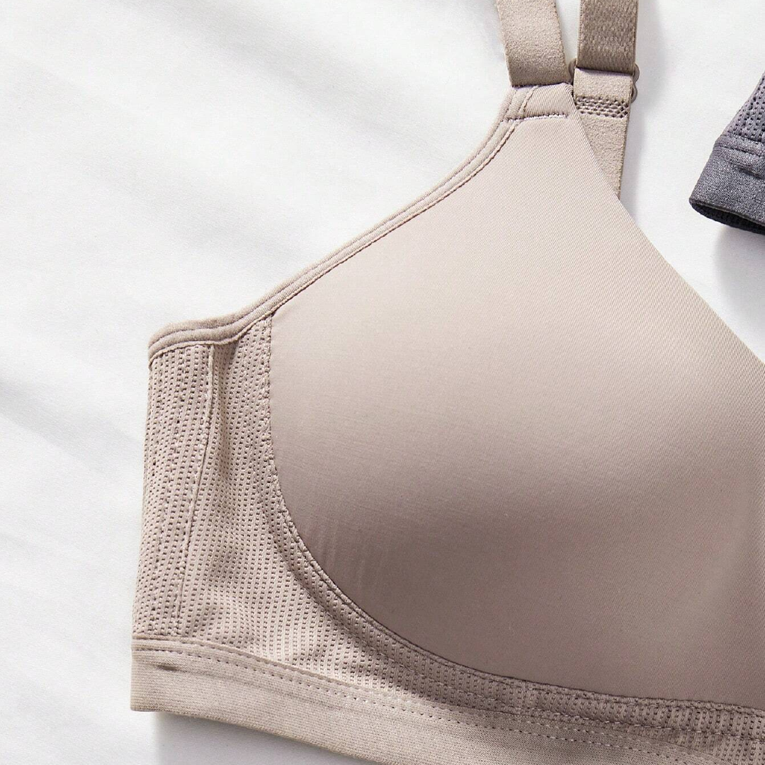 Casual Wireless Soft Cup Solid Bra