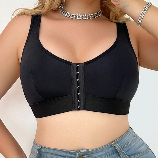 Plus Size Simple Solid Bra